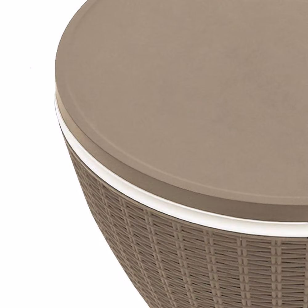Berkfield Home 3-in-1 Ice Cooler Table in Matt Light Brown Polypropylene – 3