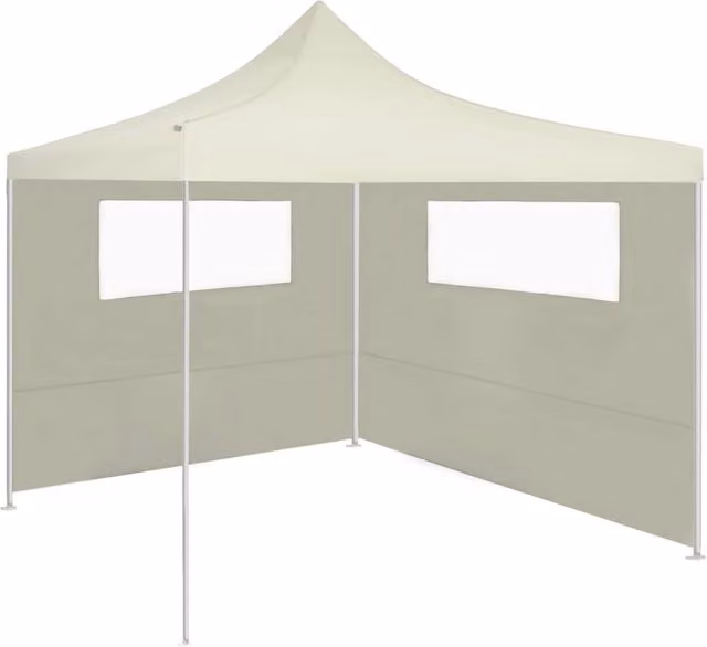 Berkfield Home Gazebo Sidewalls with Windows, 2 Piece Set, Beige Polyester and PVC
