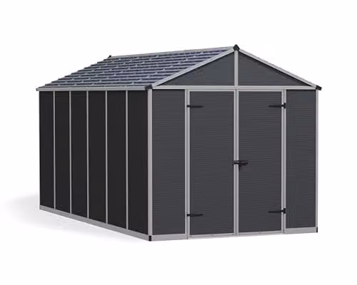 Canopia by Palram Rubicon Gable Shed in Dark Grey