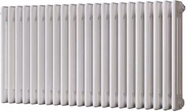 Alpha 3 Column Steel Radiator in White, W/D/H: 99.9 x 60.0 x 77.7 cm