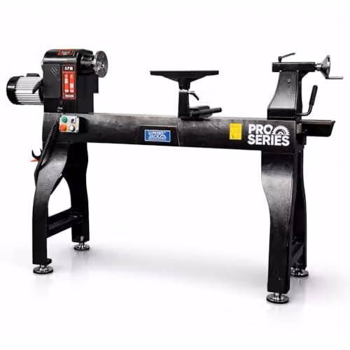Lumberjack PRO Digital Variable Speed Benchtop Wood Lathe, 2200W, Black, Cast Iron – 1