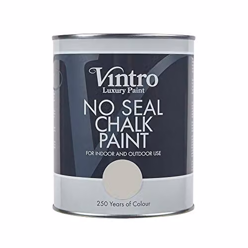 Vintro No Seal Chalk Paint in Light Grey, 1 Litre – 1