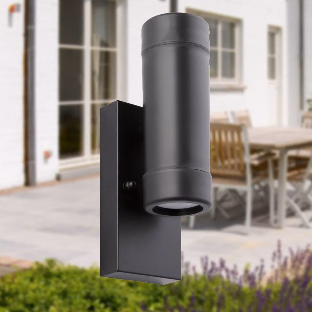 First Choice Lighting Gale Set of 2 Black Polypropylene Maritime Wall Lights with Dusk Sensor – 4