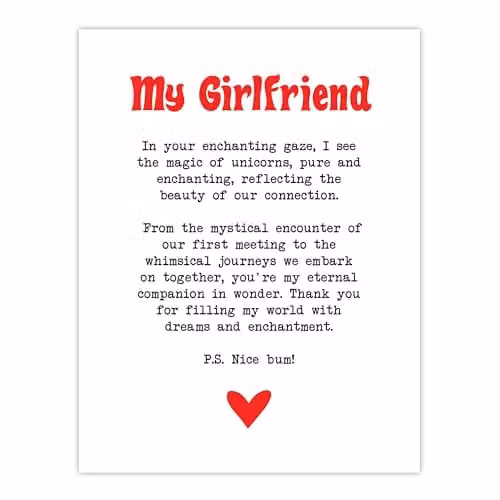 Artery8 Love Poem Unicorn Magic Wall Art Poster Print on White Thick Paper, 18 x 24 Inch – 1