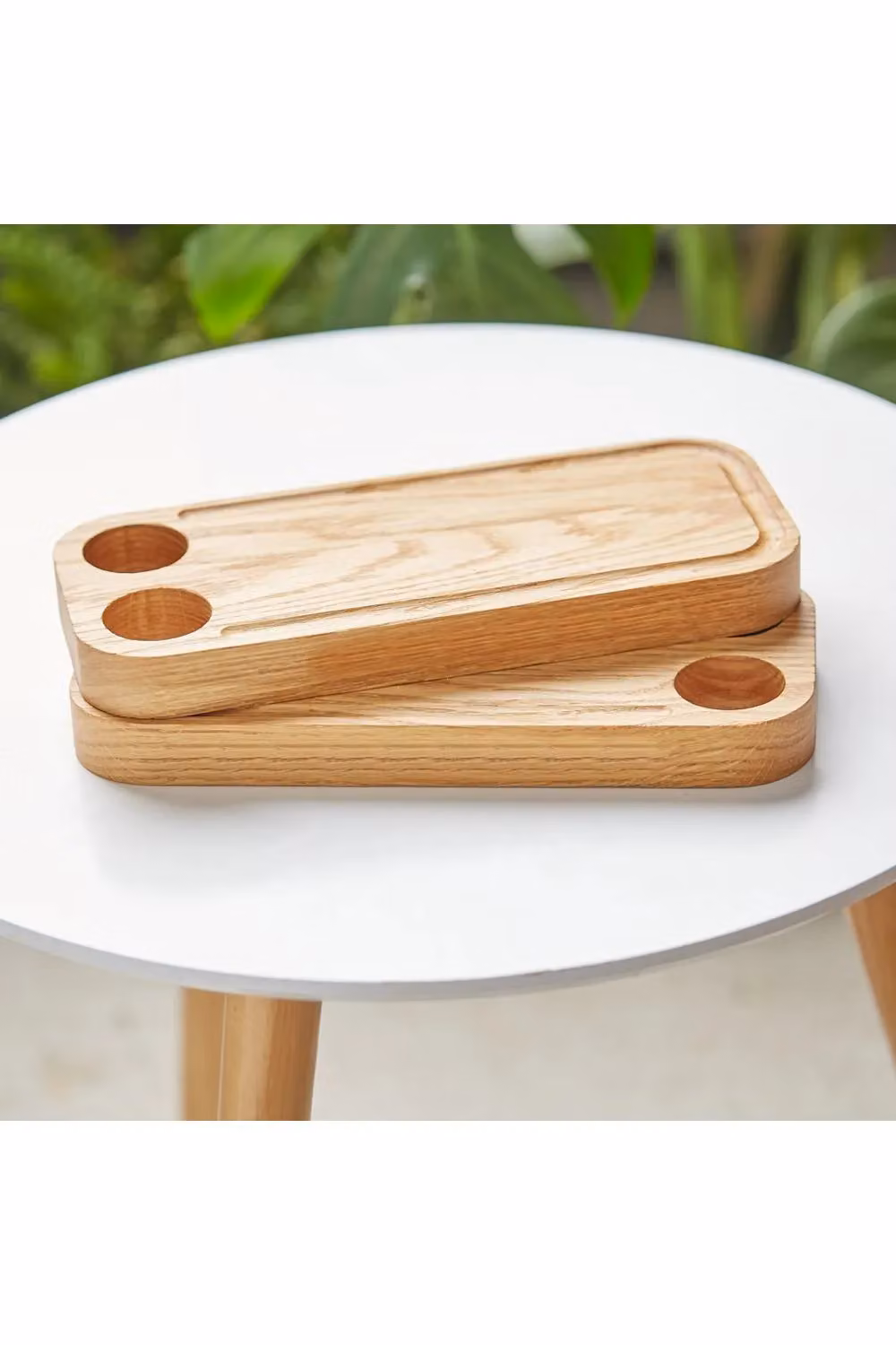 MijMoj Design Solid Oak Dip and Serving Board in Light Oak Brown – 2