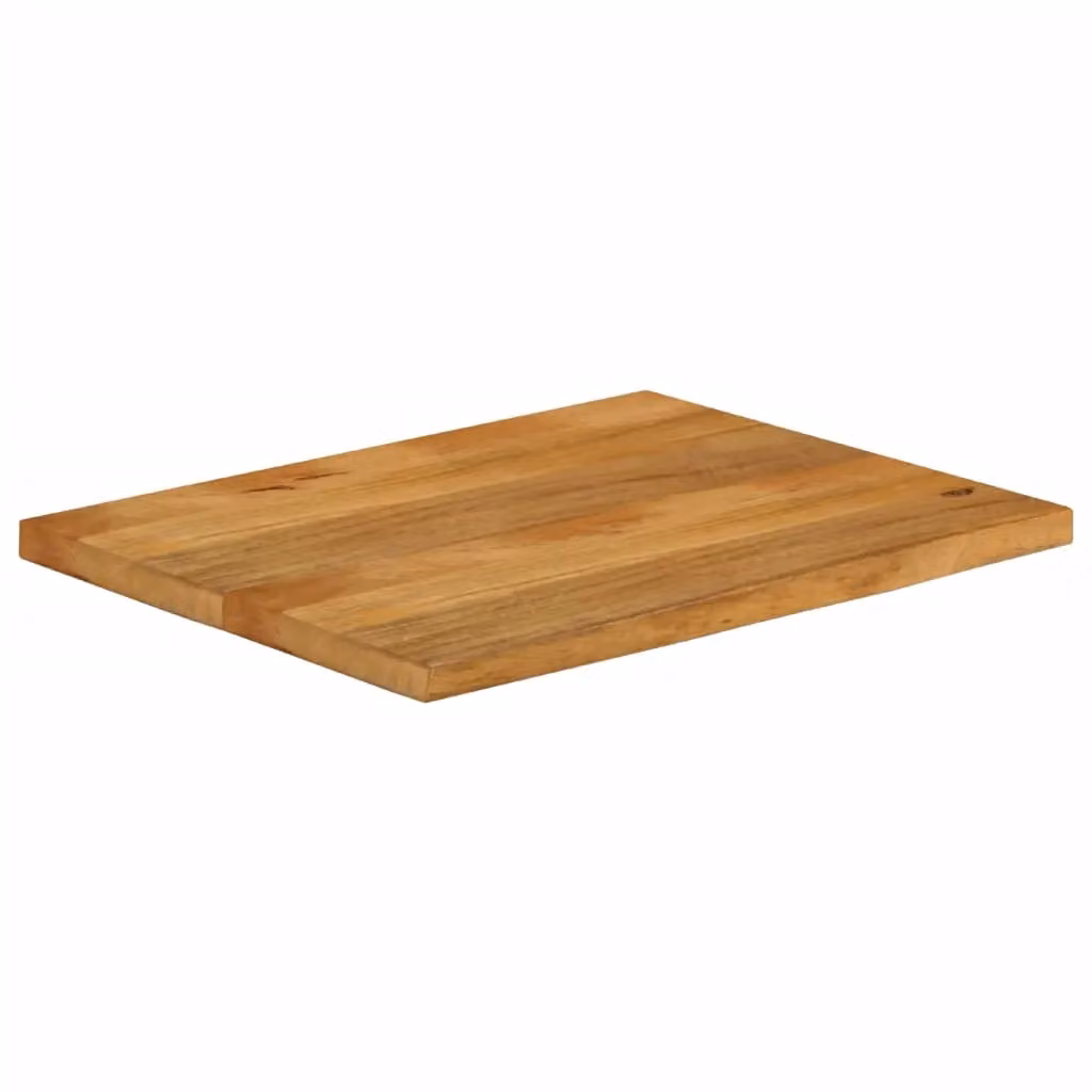 Berkfield Home Table Top Live Edge Solid Mango Wood in Brown W/D/H: 80 x 60 x 2.5 cm – 2