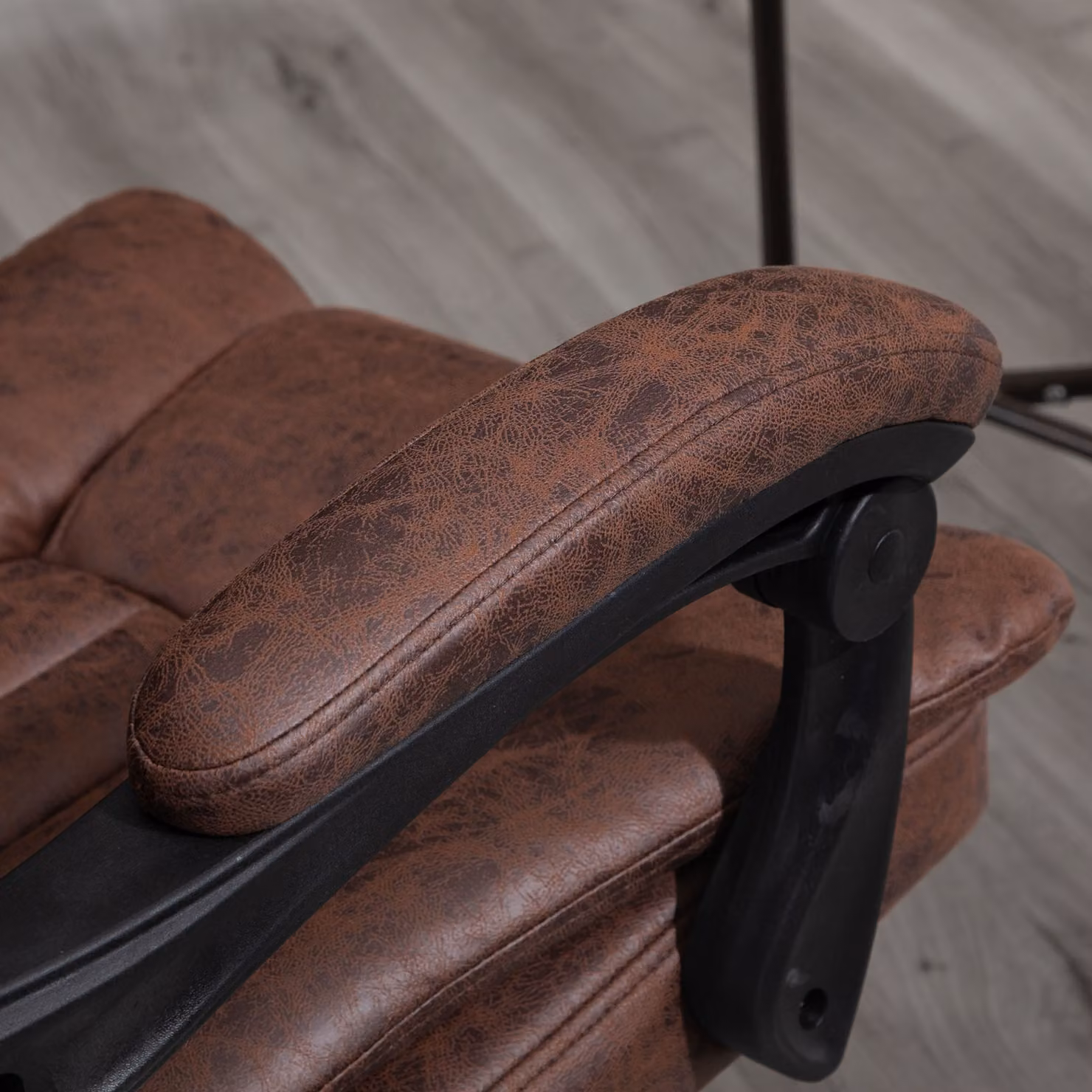 Vinsetto Ergonomic Office Chair in Brown with Footrest, Armrests and Reclining Function – 6