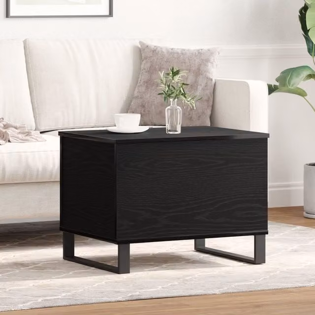 Berkfield Home Black Oak Lift Top Coffee Table, W: 60 cm, D: 45 cm, H: 44.5 cm – 1