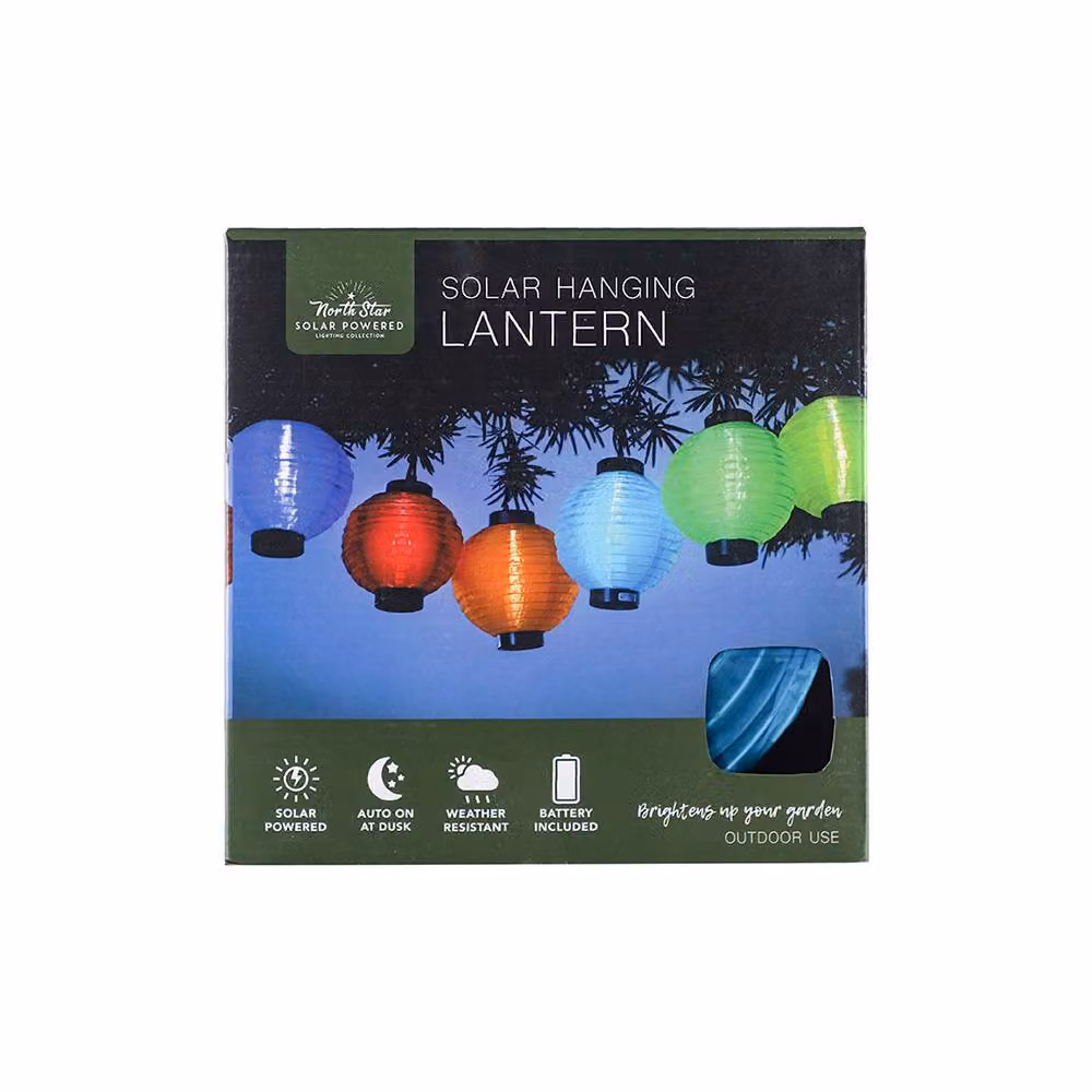 Voltico Solar Hanging Lantern Set of 6 Multicolour Outdoor Garden Lights – 2