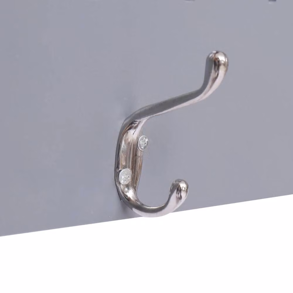 Berkfield Home FAMILY Wall Mounted Coat Rack with Distributed Point Hooks, Grey, W: 74 cm, D: 29.5 cm – 3