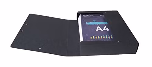 Exacompta Black Pressboard Filing Box for A4 Documents, 6cm Spine – 3