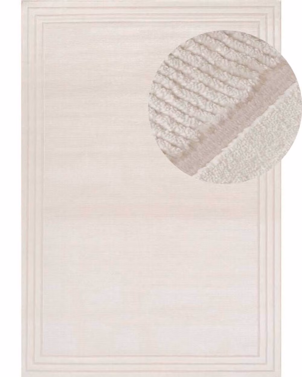 THE RUGS Carmel Bordered Area Rug Runner in Ivory, W: 80 cm, L: 150 cm – 2