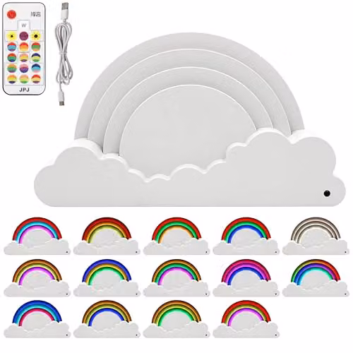 Lesser & Pavey Rainbow LED Motion Sensor Table Lamp, Multicolour