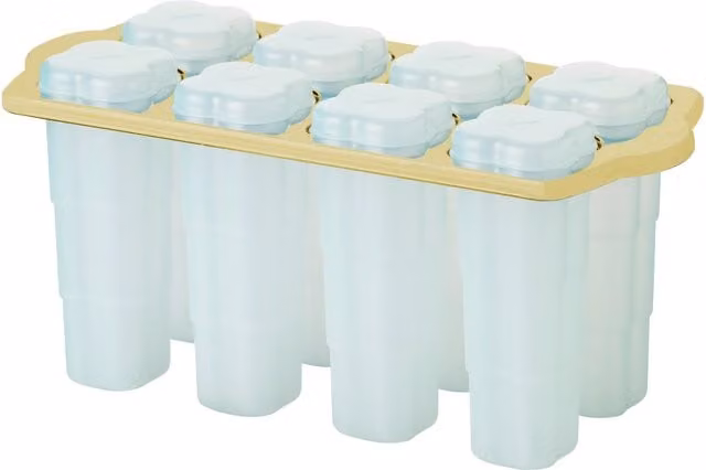 KitchenCraft Lolly Makers x8 in White and Transparent Plastic and Silicone
