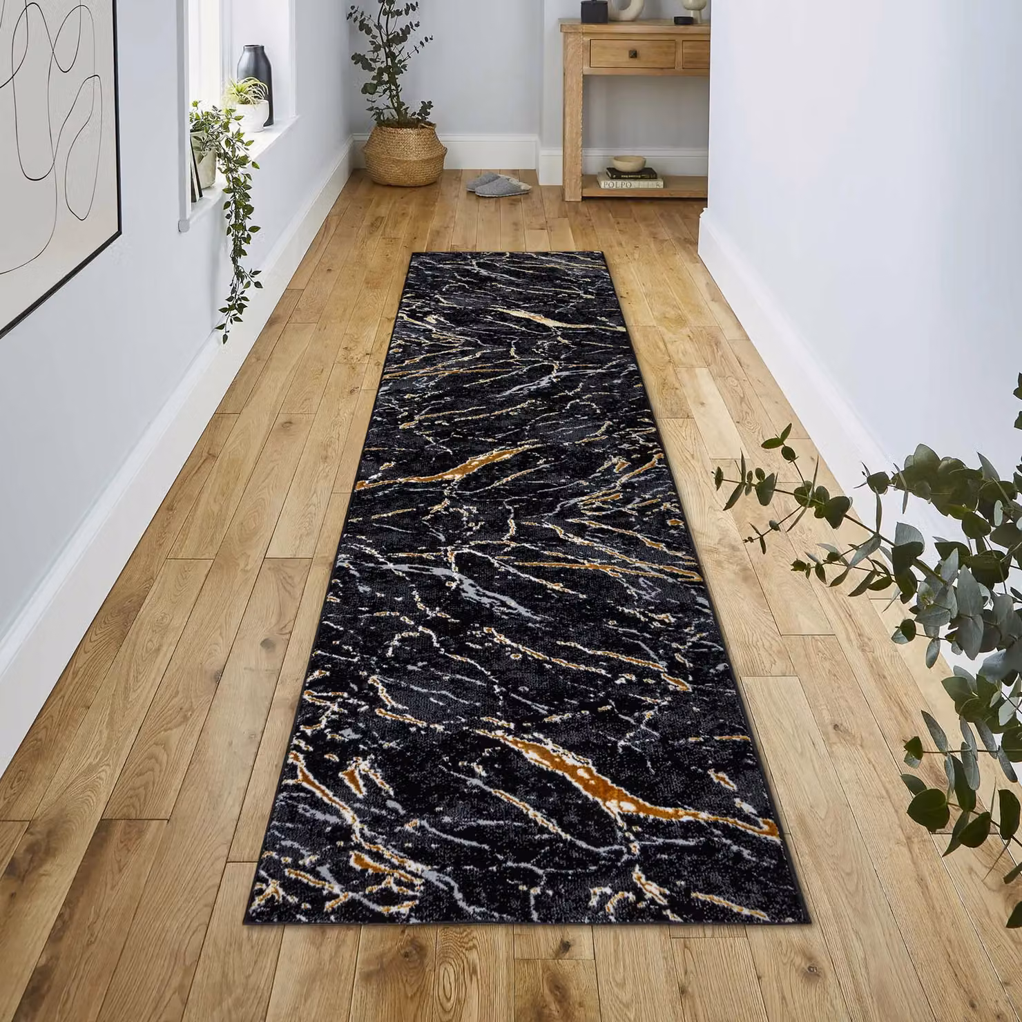 RugsX Allure Geometric Modern Runner in Black, W/D: 60 x 300 cm – 5