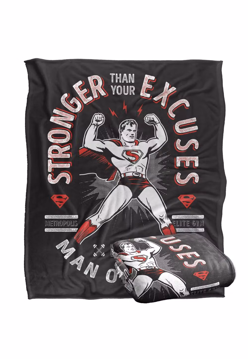 Warner Brothers Superman Silky Touch Super Soft Throw Blanket, White, W/D: 152 x 127 cm – 2
