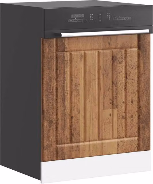 Berkfield Home Lucca Dishwasher Panel in Old Wood Brown, Engineered Wood, W: 67.0 cm, H: 60.0 cm – 1