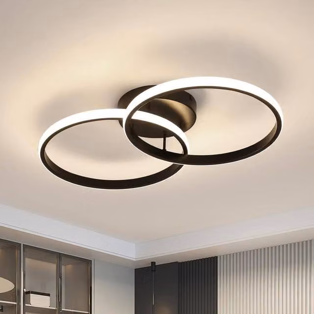 Pheashine Black Round Cross LED Ceiling Light, 42W, 4500K, Diameter: 31 cm – 1
