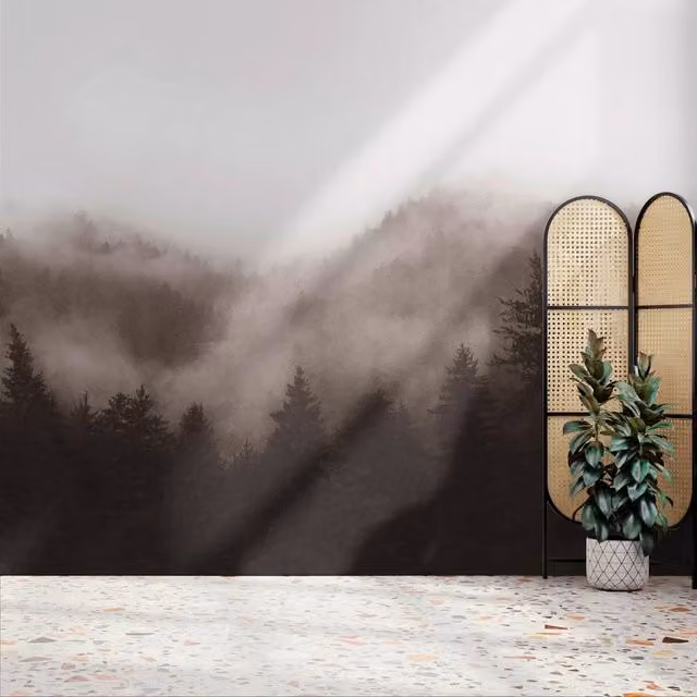 Superfresco Easy Misty Landscape Neutral Mural in Beige, W: 300 cm, H: 280 cm – 1