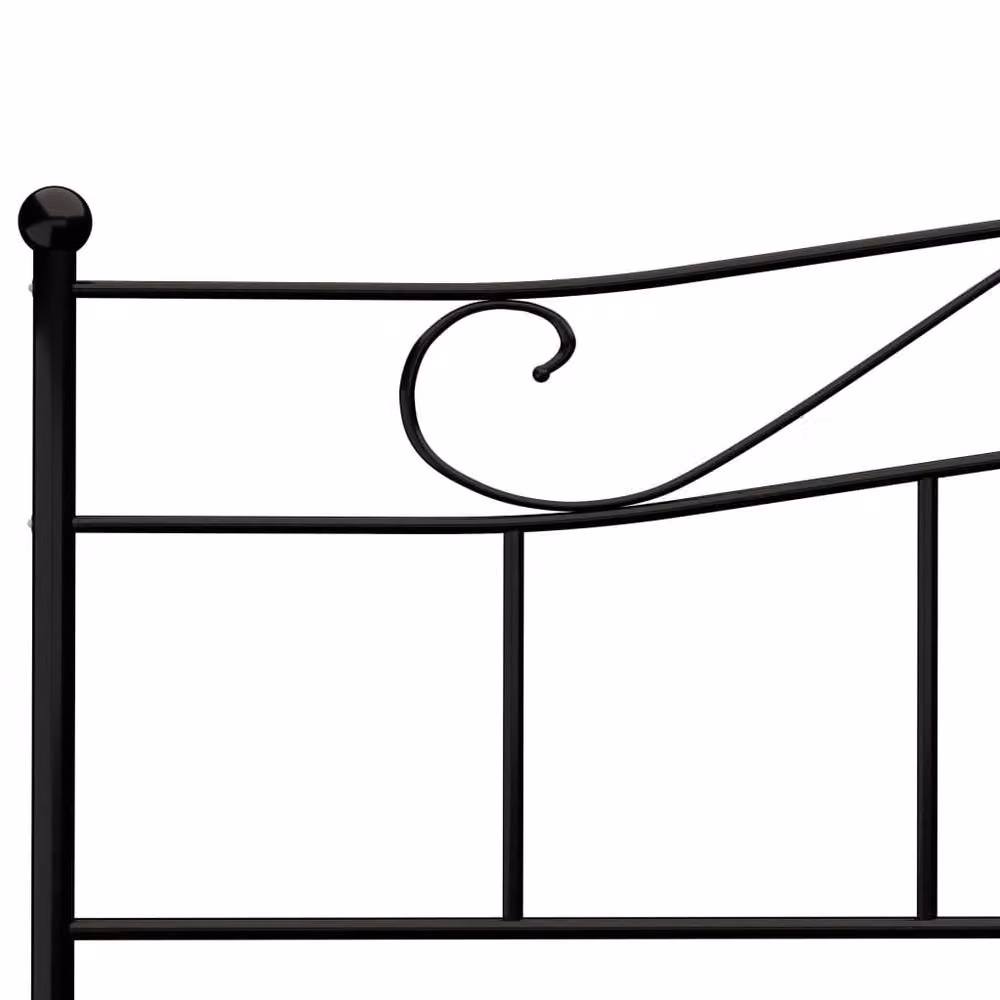 Berkfield Home Elegant Metal Bed Frame in Black, W/D/H: 180 x 200 x 103.5 cm – 2