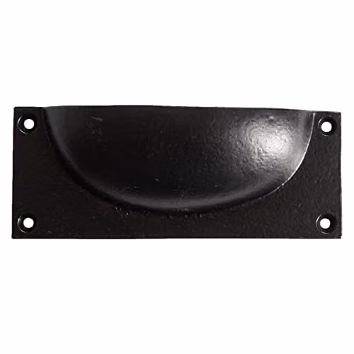 Hammer and Tongs Matt Black Iron Rectangular Cabinet Drawer Pull Handles, Pack of 10, W: 13 cm x H: 5 cm – 3