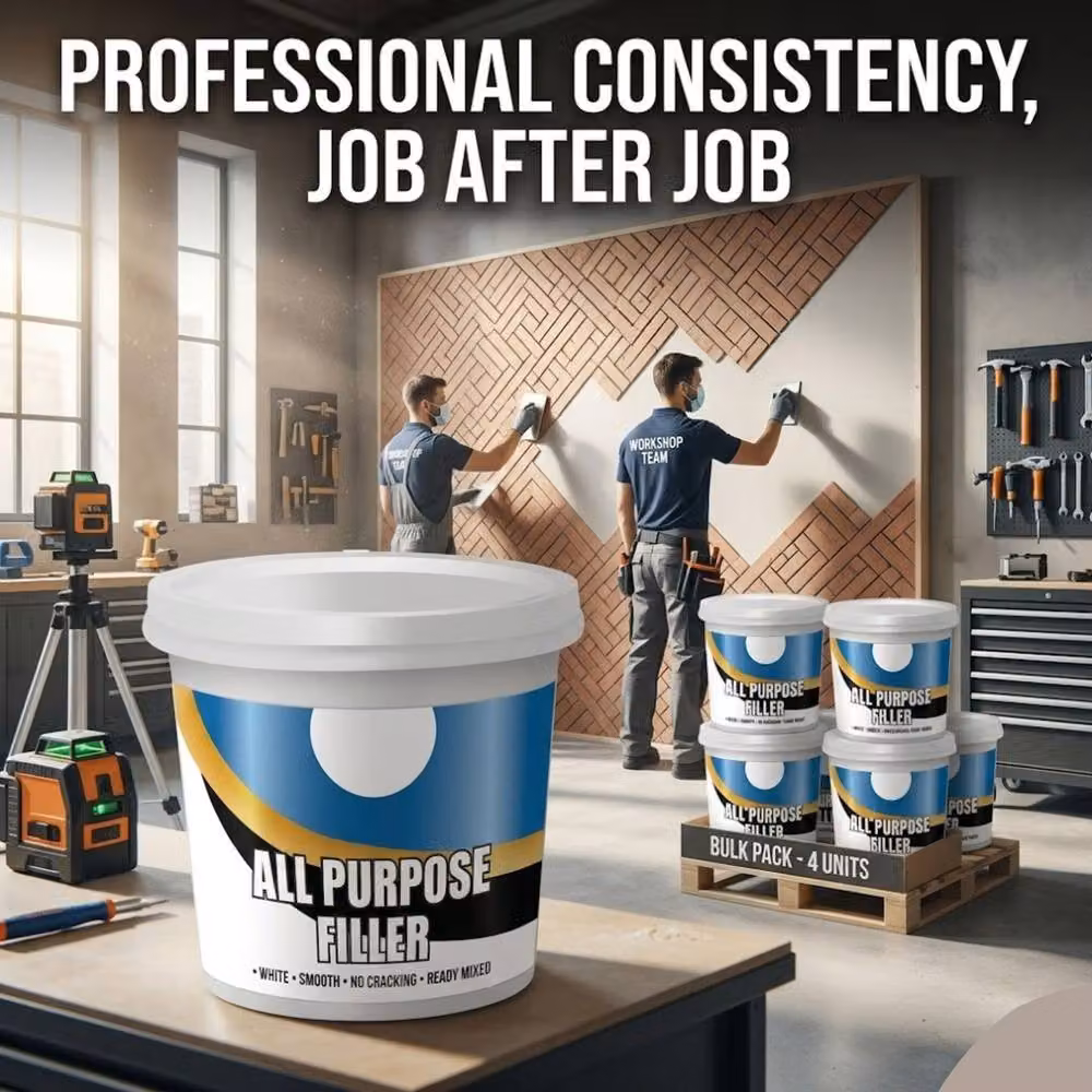 Bedsland All Purpose Wall Crack Repair Filler with Smooth Finish, White, 500g – 5