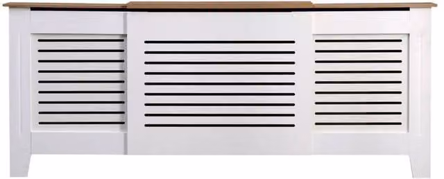 PAWNORA Adjustable White MDF Radiator Cover
