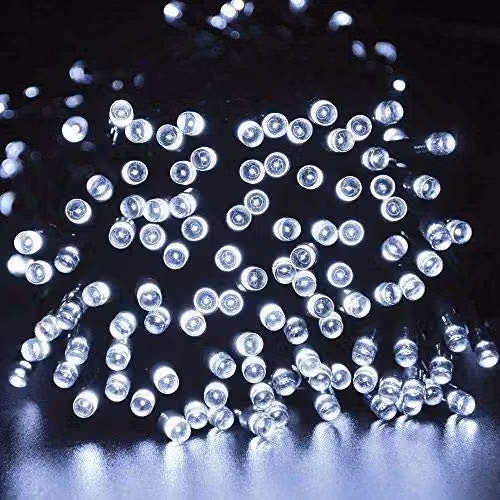 Shatchi 750 LED Cool White String Fairy Lights with Timer and Green Cable for Indoor and Outdoor Christmas, Wedding or Birthday Decorations – 2
