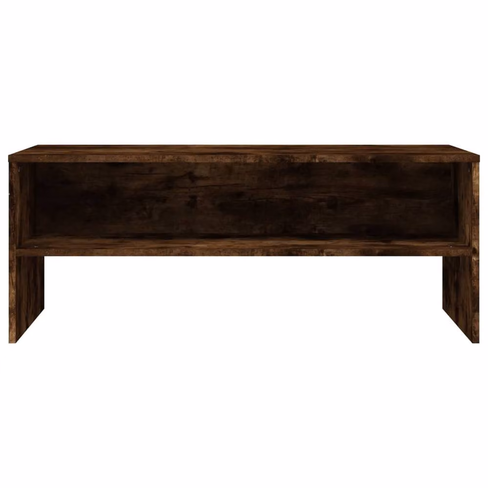 Berkfield Home Smoked Oak TV Cabinet in Brown, W/D/H: 100 x 40 x 40 cm – 4