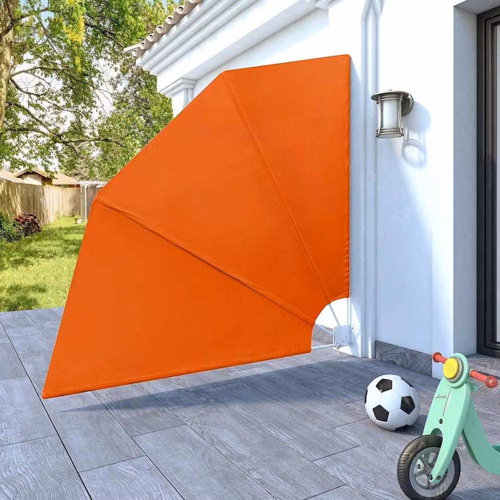 Berkfield Home Collapsible Balcony Side Awning in Orange, W/D/H: 210 x 210 x 210 cm – 5