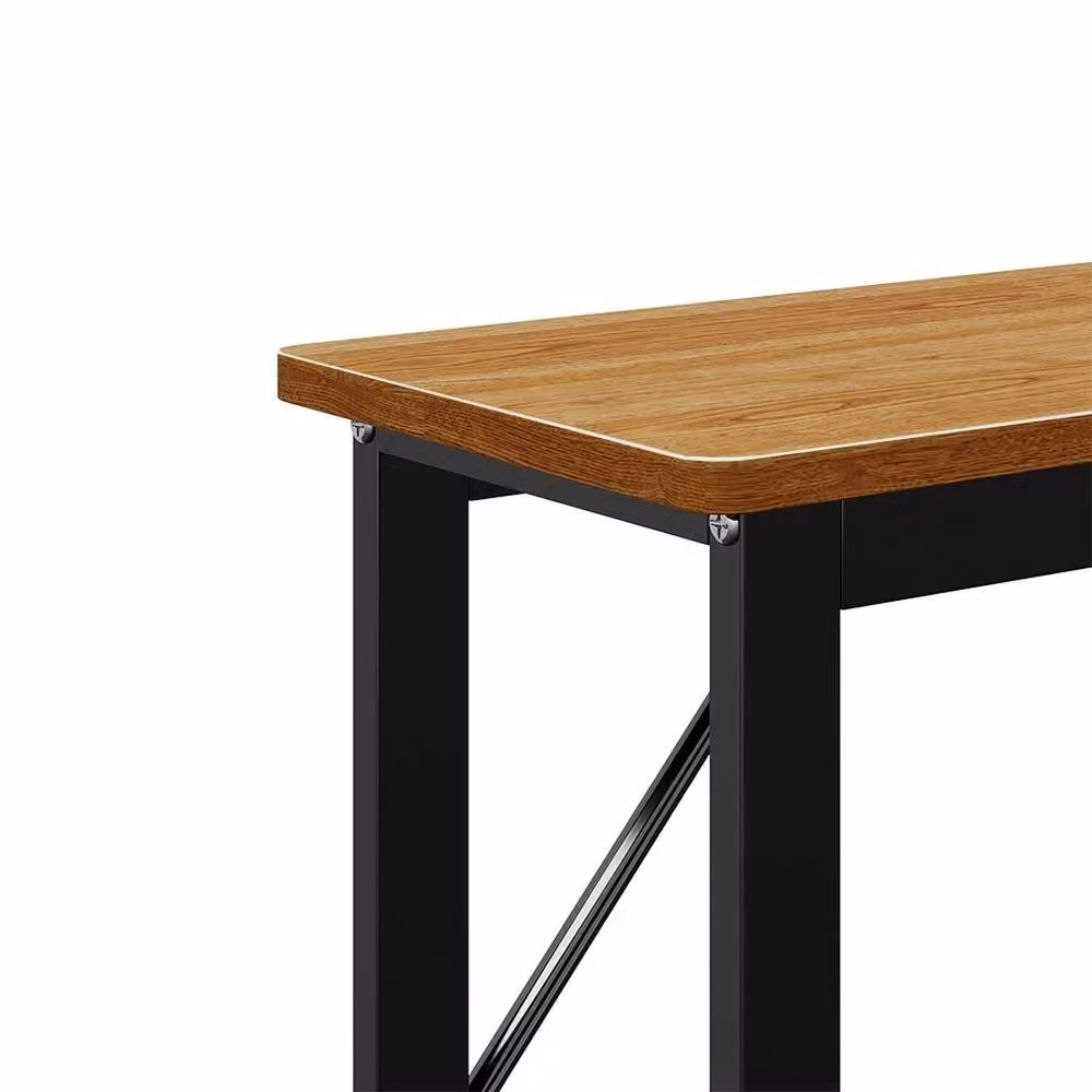 ERGOVEXA Modern Double Tier Console Table with Black Frame and MDF Laminate Finish – 3