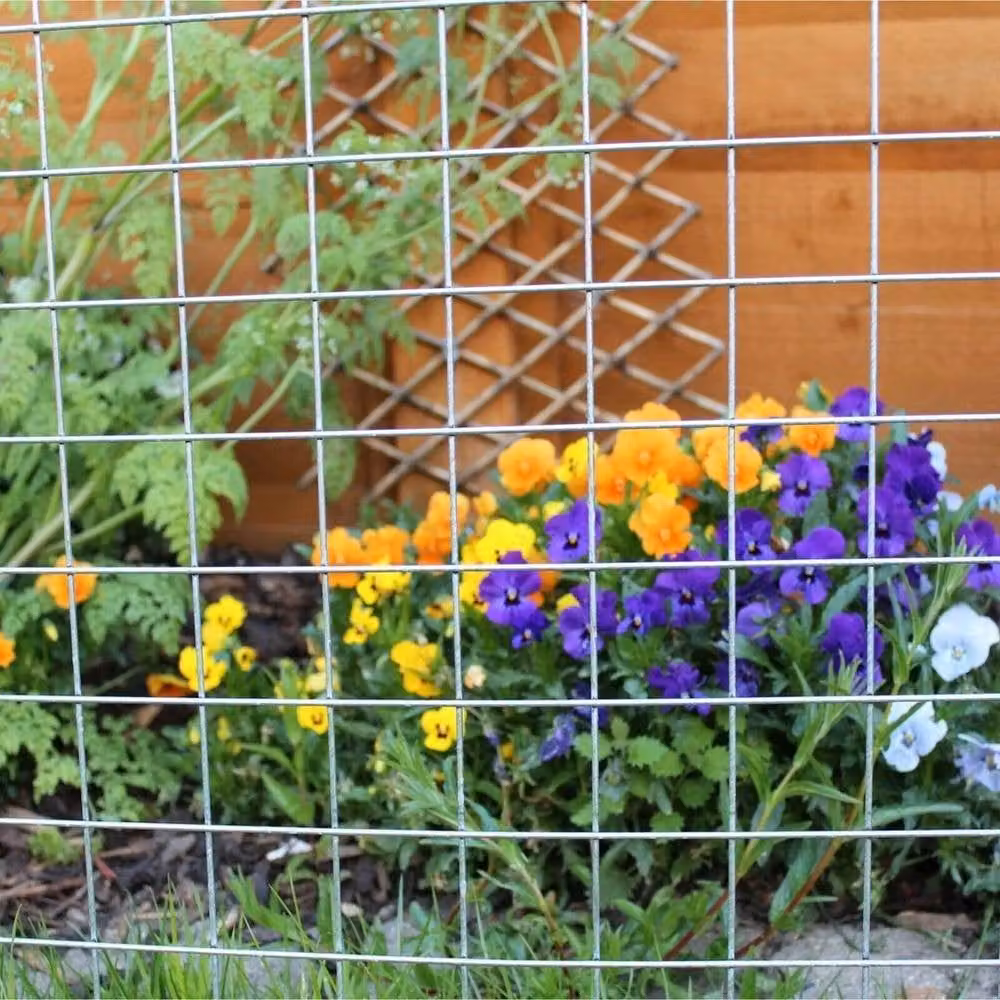 EONLION Silver Galvanised Welded Wire Garden Fence, Height: 100 cm, Length: 7.7 m – 4