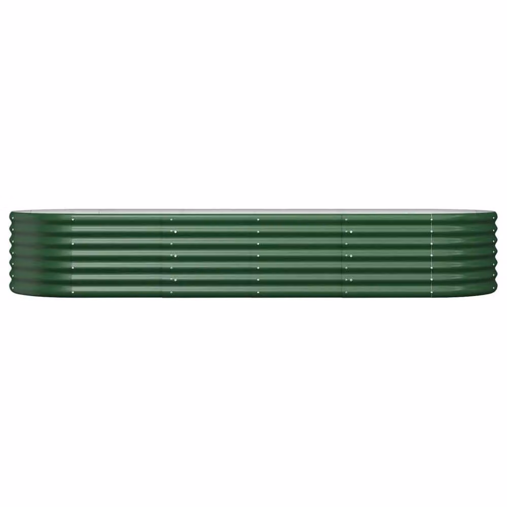 Berkfield Home Garden Powder-coated Steel Raised Bed in Green, W/D/H: 224 x 80 x 36 cm – 3