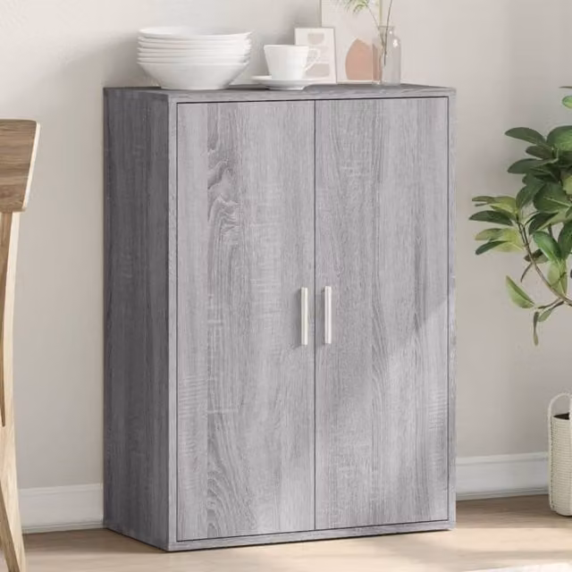Berkfield Home Grey Sonoma Sideboard in Engineered Wood W/D/H: 60 x 31 x 84 cm