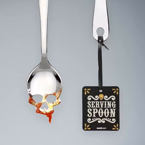 Suck UK Skull Serving Spoon in Polished Silver Stainless Steel – 3