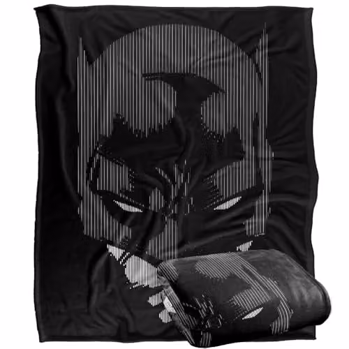 Warner Bros. Batman Lines Silky Touch Super Soft Fleece Throw Blanket, Multicolour, W: 152 cm, D: 127 cm – 1