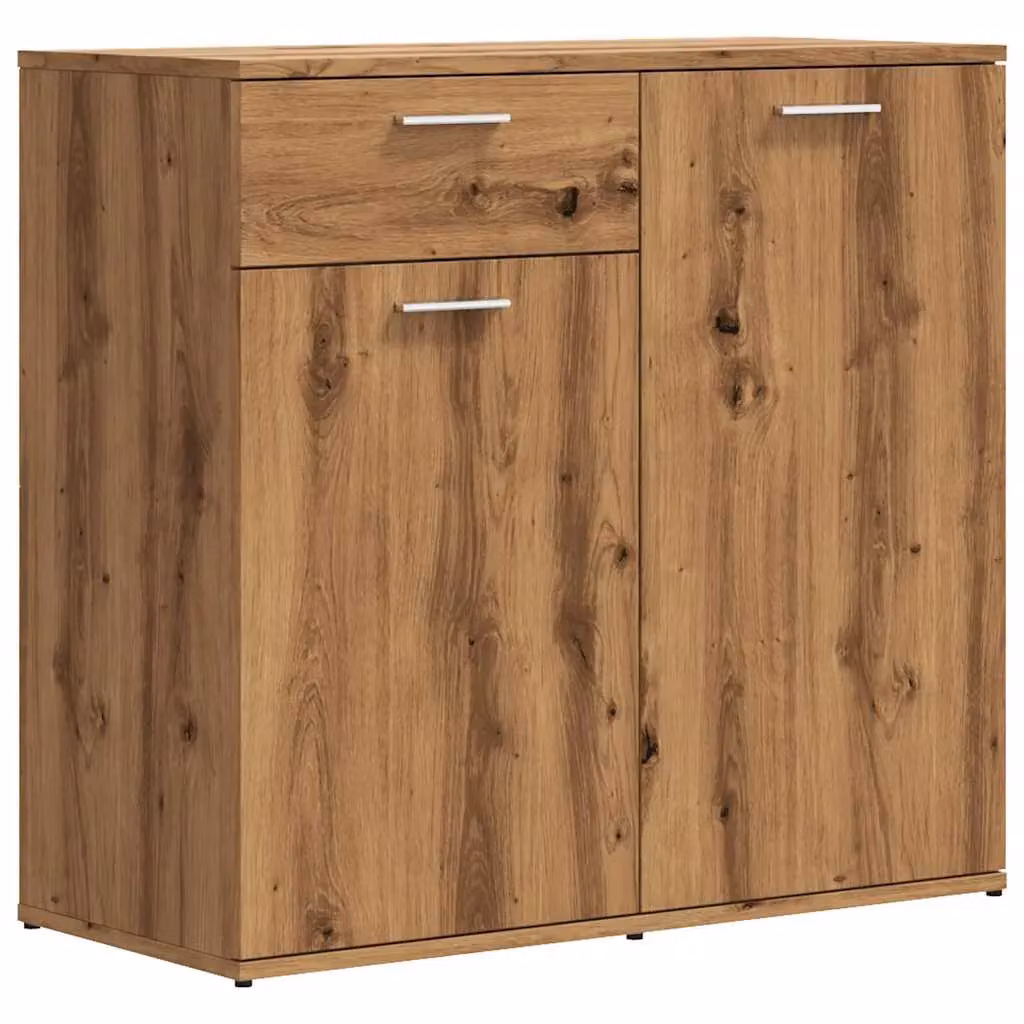 Berkfield Home Artisan Oak Sideboard in Brown, W/D/H: 80 x 36 x 75 cm – 2