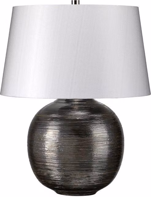 Netlighting Caesar Silver Ceramic Table Lamp with E27 Socket – 1