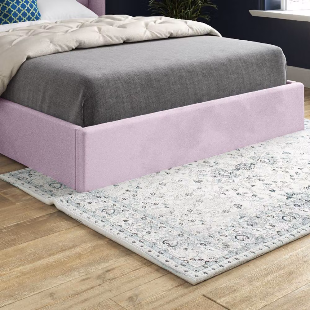 Casani Ranskill Upholstered Pink Velvet Designer Bed Frame, W/D/H: 140 x 200 x 137 cm – 5