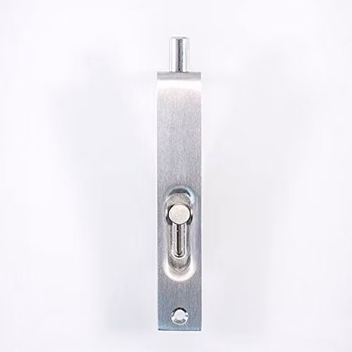 Loops Sunk Slide Flush Door Bolt with Flat Keep Plate, Silver, 102 x 17 mm