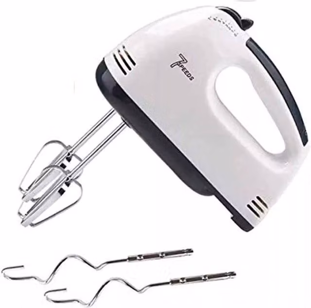 SPETLEK Electric Handheld Whisk with 7 Speeds in White