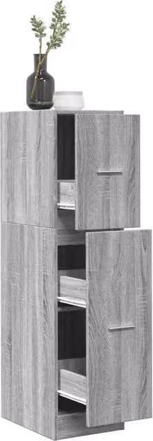 Berkfield Home Apothecary Cabinet in Grey Sonoma, W: 30 cm, D: 41 cm, H: 118 cm – 1