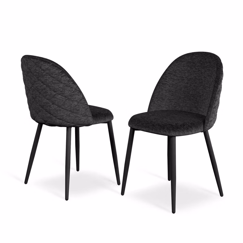 More4Homes Juno Concrete Ceramic Rectangular Dining Table and 8 Raye Black Velvet Chairs – 4