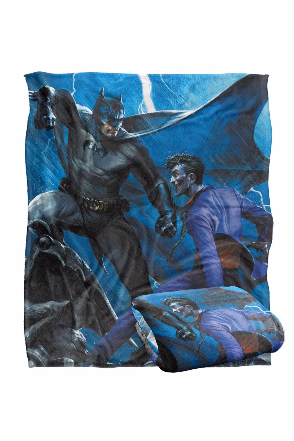 Warner Bros. Batman Joker Rain Fight Super Soft Fleece Throw Blanket, Multicolour, W: 91.44 cm x L: 147 cm – 7
