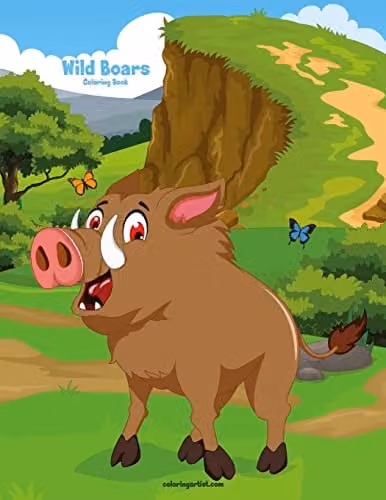 Wild Boars Colouring Book 1: Volume 1 by Createspace, Multicolour