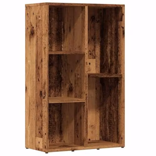 vidaXL Book Cabinet in Old Wood Brown, W/D/H: 50 x 25 x 80 cm