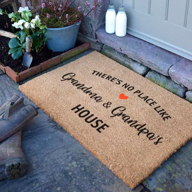 Artsy Mats There's No Place Like Grandma & Grandpas House Doormat, Brown, W: 90 cm, D: 60 cm – 1
