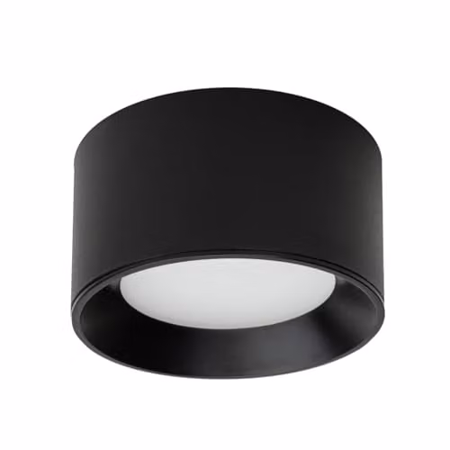 Netlighting Sirius Modern Cylindrical LED Ceiling Light in Black with CCT 3000K + 4000K – 1