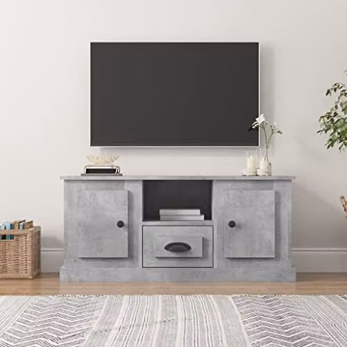 vidaXL TV Cabinet in Concrete Grey, W/D/H: 100 x 35.5 x 45 cm, Made of MDF – 2