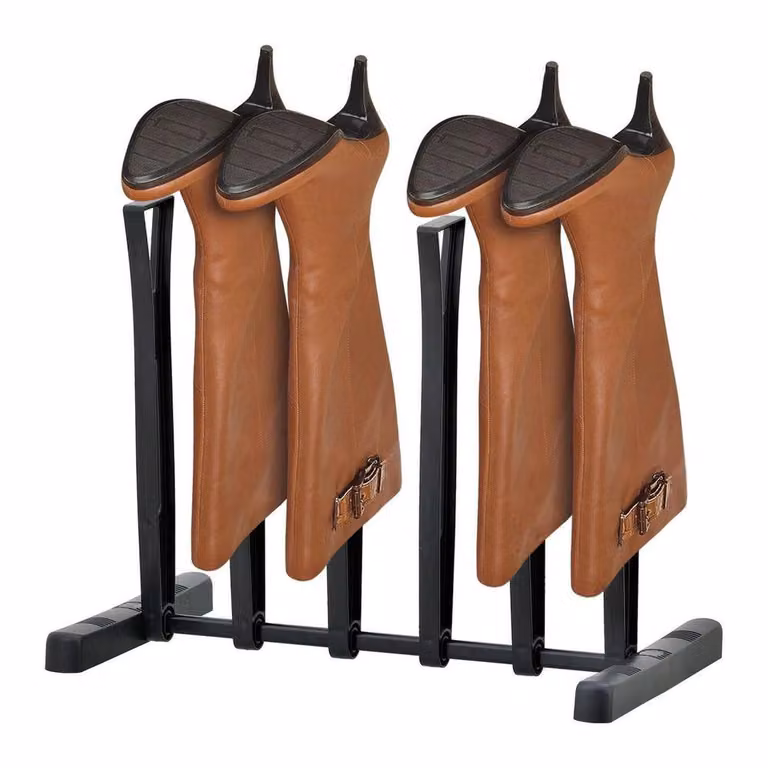 KORVIXA 3 Pair Boot Organiser Storage Rack in Black
